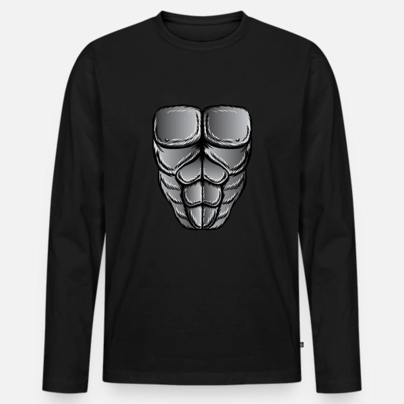 Gorilla-Kostüm Halloween - Männer Premium Bio Langarmshirt - Schwarz