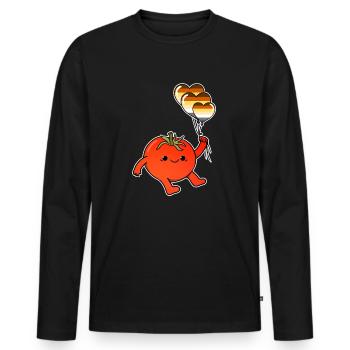 Tomato Balloon Gay Bear Pride - T-shirt manches longues Premium bio Homme - noir - Devant - Nico (187cm)
