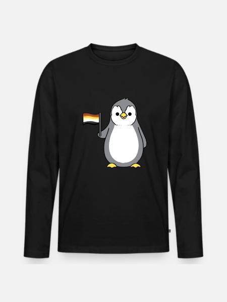 Penguin Gay Bear Pride - Men's Premium Organic Long Sleeve Shirt - black