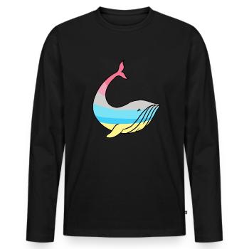 Fierté De Whale Genderflux - T-shirt manches longues Premium bio Homme - noir - Devant - Nico (187cm)
