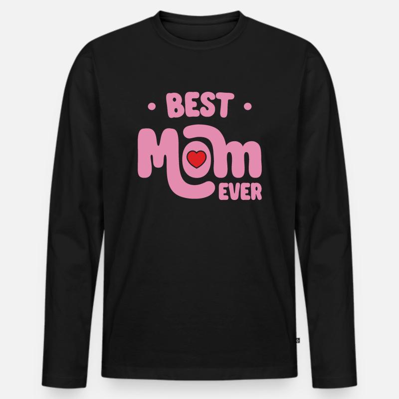 Beste Mutter aller Zeiten - Männer Premium Bio Langarmshirt - Schwarz