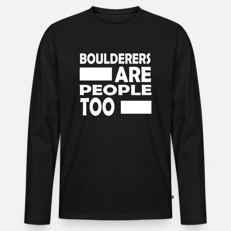 climbing - Männer Premium Bio Langarmshirt - Schwarz