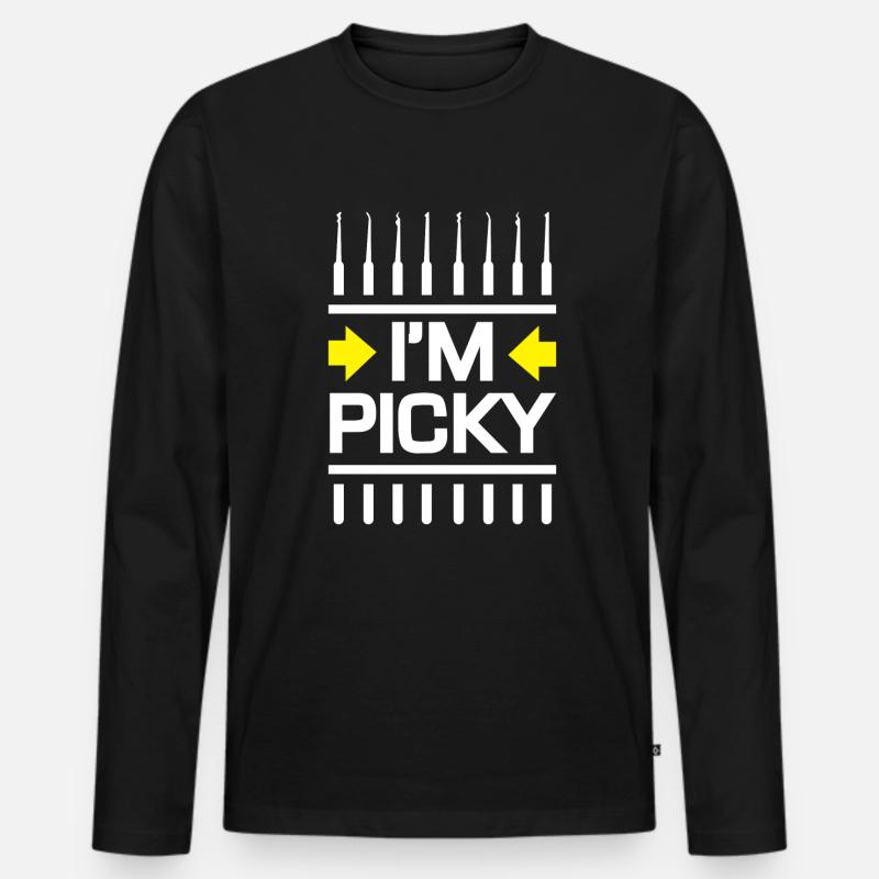 IM Picky Lockpicking Lockpicker - Männer Premium Bio Langarmshirt - Schwarz