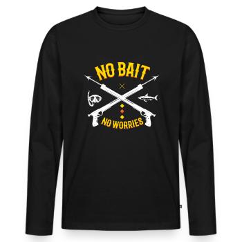 Pas d’appât Pêche au harpon Harpoon Diver - T-shirt manches longues Premium bio Homme - noir - Devant - Nico (187cm)