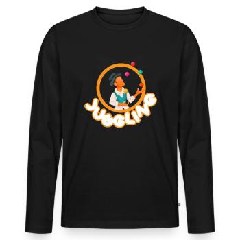 Jonglerie Jongleur Artiste Jongleur - T-shirt manches longues Premium bio Homme - noir - Devant - Nico (187cm)