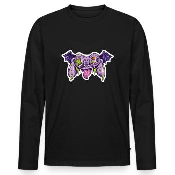 Monster Joystick Controller Gamer - Männer Premium Bio Langarmshirt - Schwarz - Vorne - Nico (187cm)