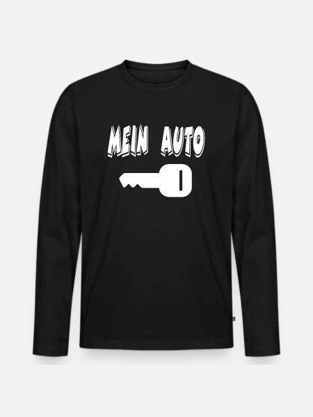 Auto - Männer Premium Bio Langarmshirt - Schwarz