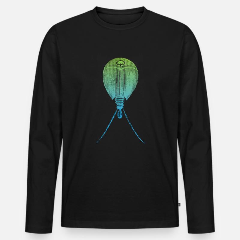 Triops Lebendes Fossil Urzeitkrebs - Männer Premium Bio Langarmshirt - Schwarz