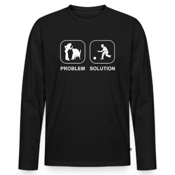 Bowling Bowling club Bowling club Bowling bowling - Men's Premium Organic Long Sleeve Shirt - black - Front - Nico (187cm)