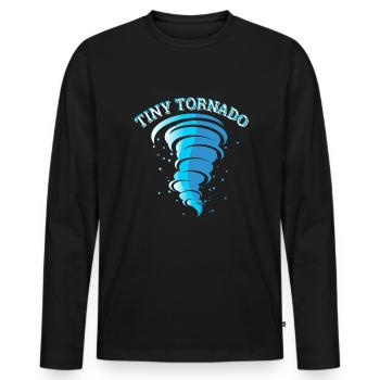 Minuscule ouragan tornade - T-shirt manches longues Premium bio Homme - noir - Devant - Nico (187cm)