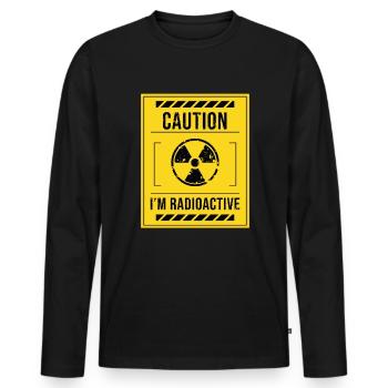IM Radioactive Strahlentherapie Krebs - Männer Premium Bio Langarmshirt - Schwarz - Vorne - Nico (187cm)