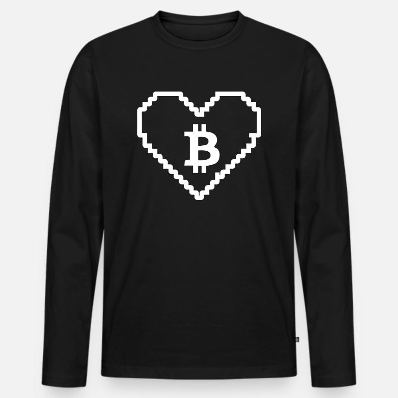 Crypto Bitcoin Trading - Männer Premium Bio Langarmshirt - Schwarz