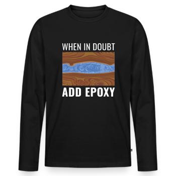 Add Epoxy Resin Resin Carpenter Wood - Men's Premium Organic Long Sleeve Shirt - black - Front - Nico (187cm)
