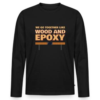 Wood And Epoxy Epoxy Resin - Men's Premium Organic Long Sleeve Shirt - black - Front - Nico (187cm)
