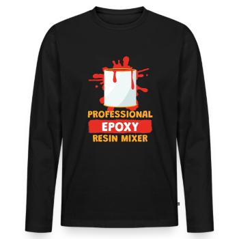 Epoxy Resin Mixer Resin Carpenter Wood - Men's Premium Organic Long Sleeve Shirt - black - Front - Nico (187cm)