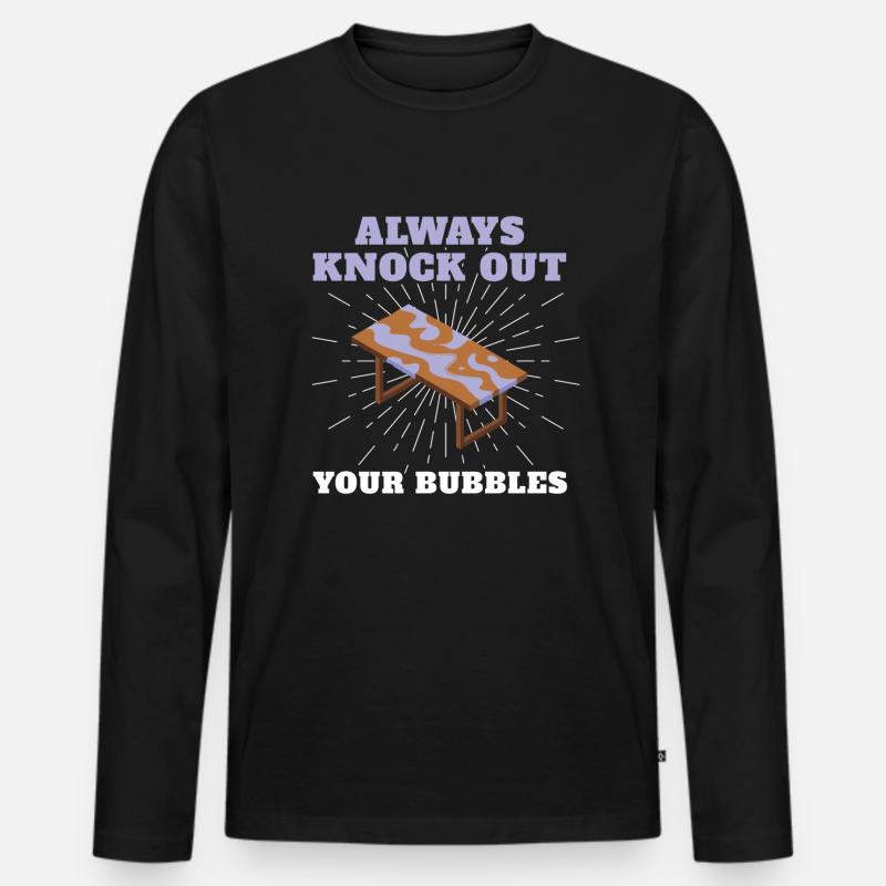 Knock Out Your Bubbles Epoxy Resin - Männer Premium Bio Langarmshirt - Schwarz