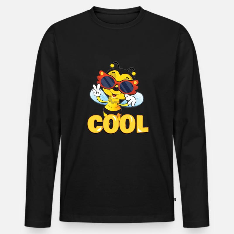 Cool Bienen Imker Honig - Männer Premium Bio Langarmshirt - Schwarz