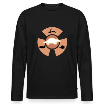 Schnabeltier Hybrid Platypus - Men's Premium Organic Long Sleeve Shirt - black - Front - Nico (187cm)