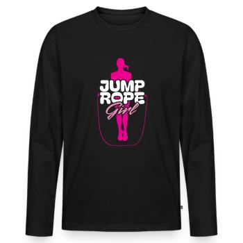 Corde à sauter Fille Corde à sauter Corde à sauter - T-shirt manches longues Premium bio Homme - noir - Devant - Nico (187cm)