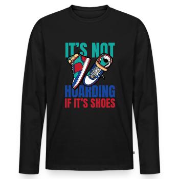 IF It ́s Shoes Sneaker Sneakers - Men's Premium Organic Long Sleeve Shirt - black - Front - Nico (187cm)