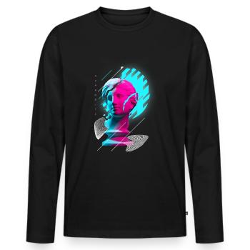 Aphrodite Raver Festival EDM Musik Rave - Männer Premium Bio Langarmshirt - Schwarz - Vorne - Nico (187cm)