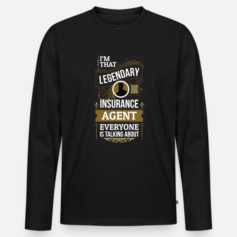 Legendary Insurance Agent Versicherung - Männer Premium Bio Langarmshirt - Schwarz