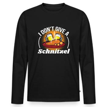Don ́t Give A Schnitzel Deutschland Essen - Men's Premium Organic Long Sleeve Shirt - black - Front - Nico (187cm)