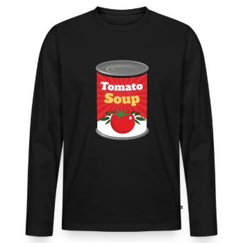 Soupe aux tomates tomates tomates légumes - T-shirt manches longues Premium bio Homme - noir - Devant - Nico (187cm)