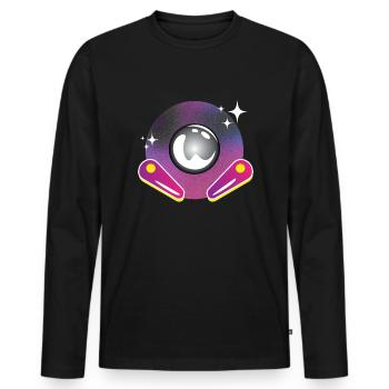 Pinball Arcade Retro Games - Men's Premium Organic Long Sleeve Shirt - black - Front - Nico (187cm)