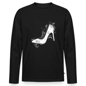 Mode Talons Hauts À La Mode - T-shirt manches longues Premium bio Homme - noir - Devant - Nico (187cm)