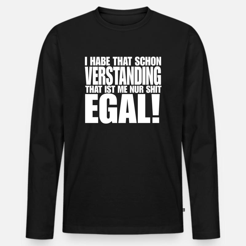 Egal - Männer Premium Bio Langarmshirt - Schwarz