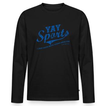 Yay Go Sports! Funny Sports - Men's Premium Organic Long Sleeve Shirt - black - Front - Nico (187cm)