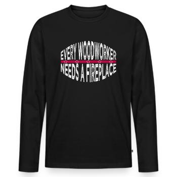 cutter carpenter quotes tshirts - Männer Premium Bio Langarmshirt - Schwarz - Vorne - Nico (187cm)