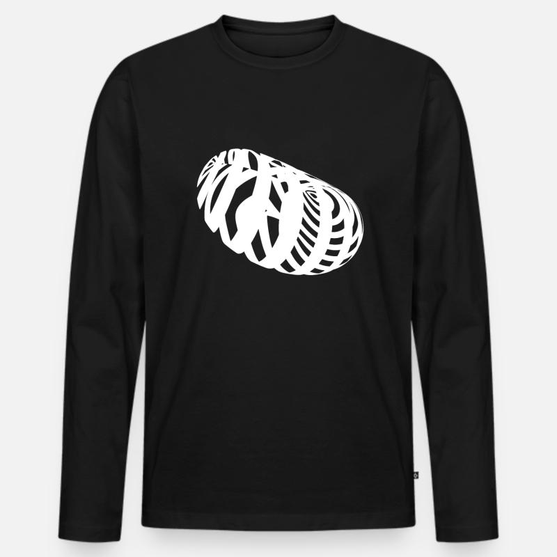 Optical Illusion Illusion Perception - Men's Premium Organic Long Sleeve Shirt - black