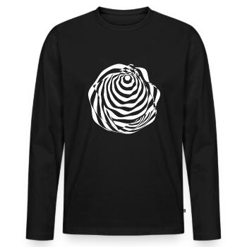 Illusion Illusion d’optique Perception - T-shirt manches longues Premium bio Homme - noir - Devant - Nico (187cm)
