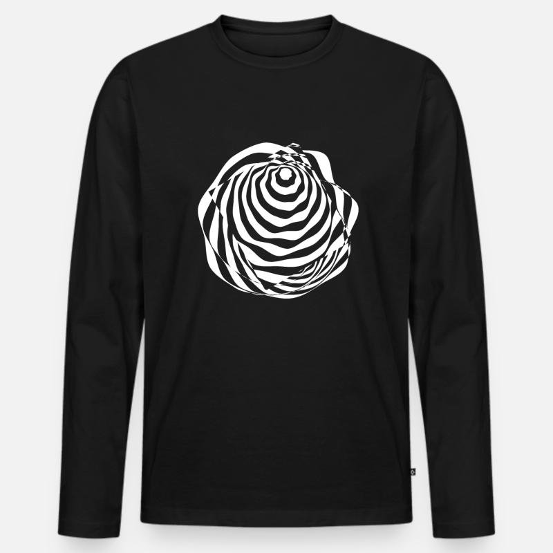 Illusion Illusion d’optique Perception - T-shirt manches longues Premium bio Homme - noir
