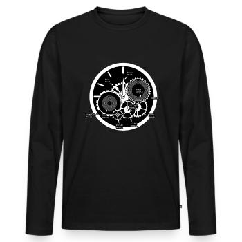 Mouvement Montres-bracelets Montres de luxe Montre - T-shirt manches longues Premium bio Homme - noir - Devant - Nico (187cm)