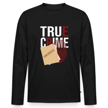 True Crime Crime Fans - Men's Premium Organic Long Sleeve Shirt - black - Front - Nico (187cm)
