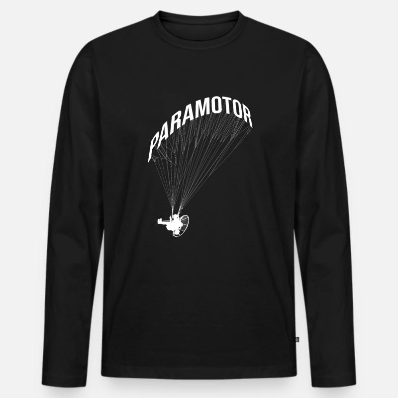 Paramotor Paragliding Paragleiten - Men's Premium Organic Long Sleeve Shirt - black
