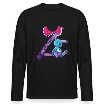 Safety First Sicherheitsgurt Sicherheit - Männer Premium Bio Langarmshirt - Schwarz - Vorne - Nico (187cm)