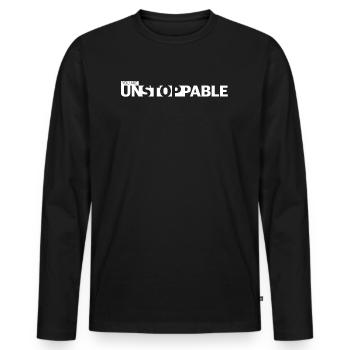You're Unstoppable | Motivation, Business - Men's Premium Organic Long Sleeve Shirt - black - Front - Nico (187cm)