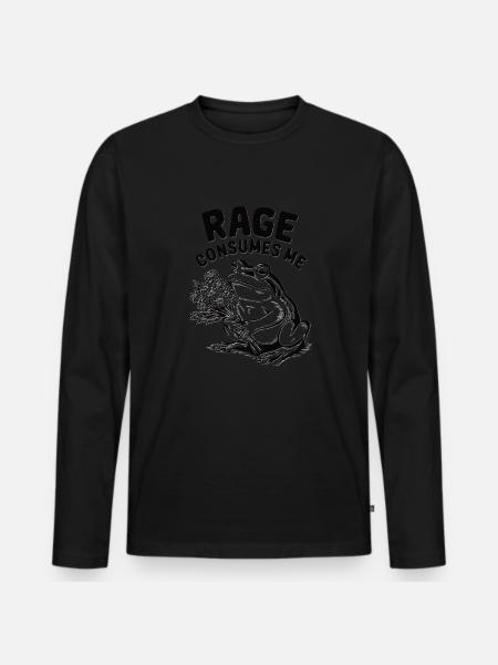 Rage Consumes Me Frog Toad - Men's Premium Organic Long Sleeve Shirt - black