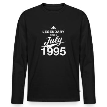 30th Birthday Legendary since July 1995 Volume 95 - Men's Premium Organic Long Sleeve Shirt - black - Front - Nico (187cm)