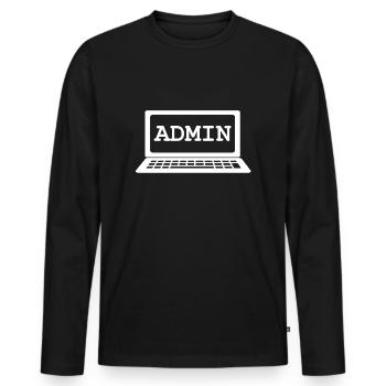 Administrator Admin IT - Männer Premium Bio Langarmshirt - Schwarz - Vorne - Nico (187cm)