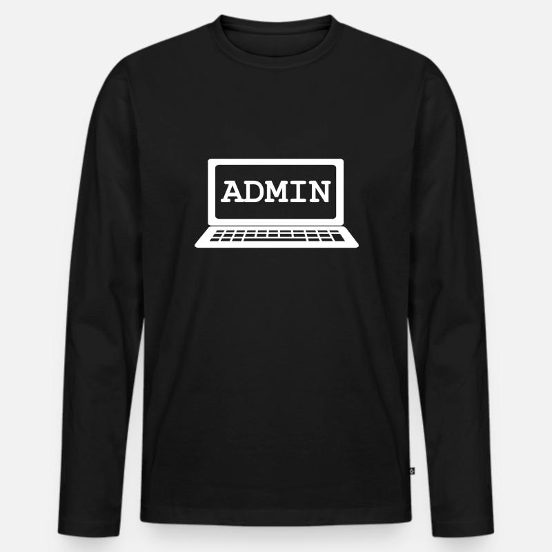 Administrator Admin IT - Männer Premium Bio Langarmshirt - Schwarz