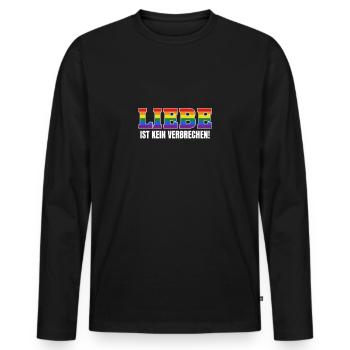 Lgbt Gay Pride Rainbow Flag Gleichberechtigung - Männer Premium Bio Langarmshirt - Schwarz - Vorne - Nico (187cm)