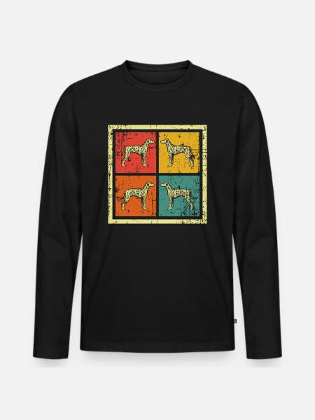 Dalmatian dogs - Men's Premium Organic Long Sleeve Shirt - black