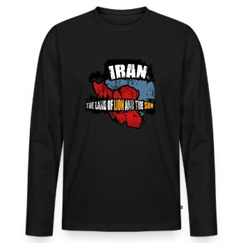 Iran. Tehran - Men's Premium Organic Long Sleeve Shirt - black - Front - Nico (187cm)