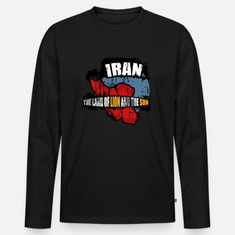 Iran. Teheran - Männer Premium Bio Langarmshirt - Schwarz