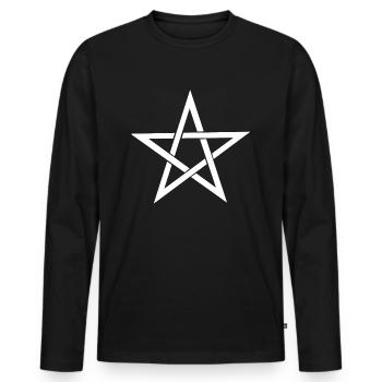 Pentagram Pentagram - Men's Premium Organic Long Sleeve Shirt - black - Front - Nico (187cm)